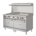 60 in. Dual Oven Commercial Range with 48 in. Griddle and 2 Burners in Stainless - Steel (KM - CRG482 - NG) - CulinaryProfis