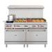 60 in. Dual Oven Commercial Range with 48 in. Griddle and 2 Burners in Stainless - Steel (KM - CRG482 - NG) - CulinaryProfis