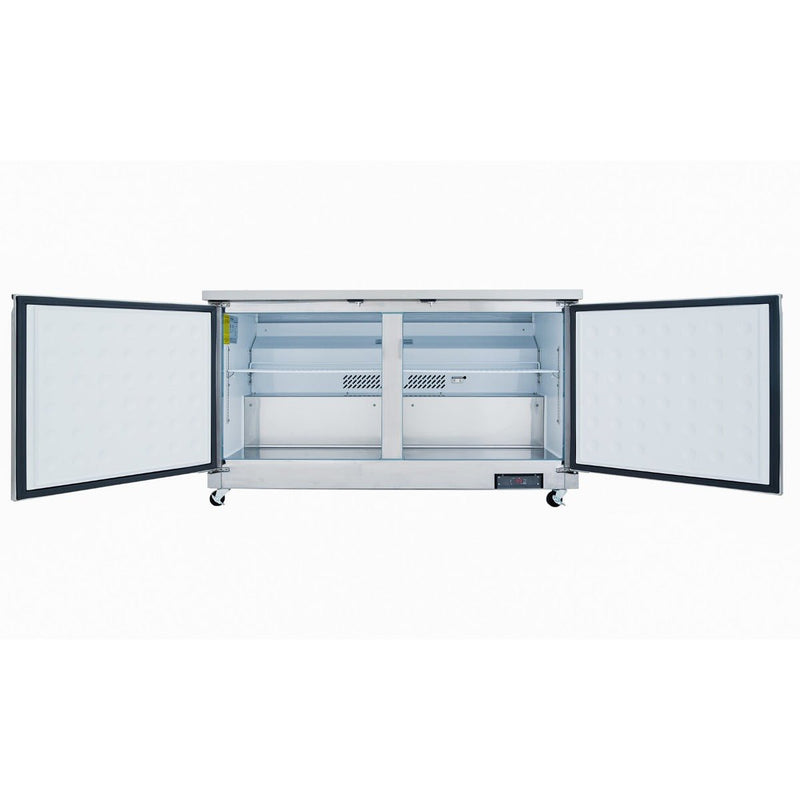 61" Two Door Commercial Undercounter Reach - In Refrigerator - CulinaryProfis