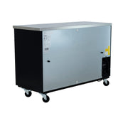 61" x 24" Sliding Glass Door Powder Coated Black Stainless Steel Commercial Back Bar Refrigerator - CulinaryProfis