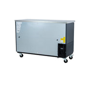 61" x 24" Sliding Glass Door Powder Coated Black Stainless Steel Commercial Back Bar Refrigerator - CulinaryProfis