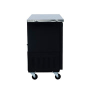 61" x 24" Swing Glass Door Powder Coated Black Stainless Steel Commercial Back Bar Refrigerator - CulinaryProfis
