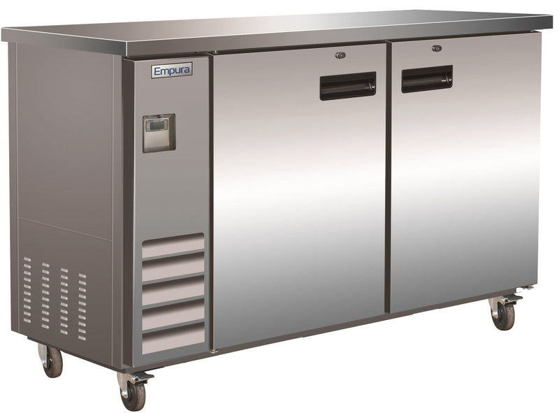 61" x 24" Swing Solid Door Stainless Steel Commercial Back Bar Refrigerator - CulinaryProfis