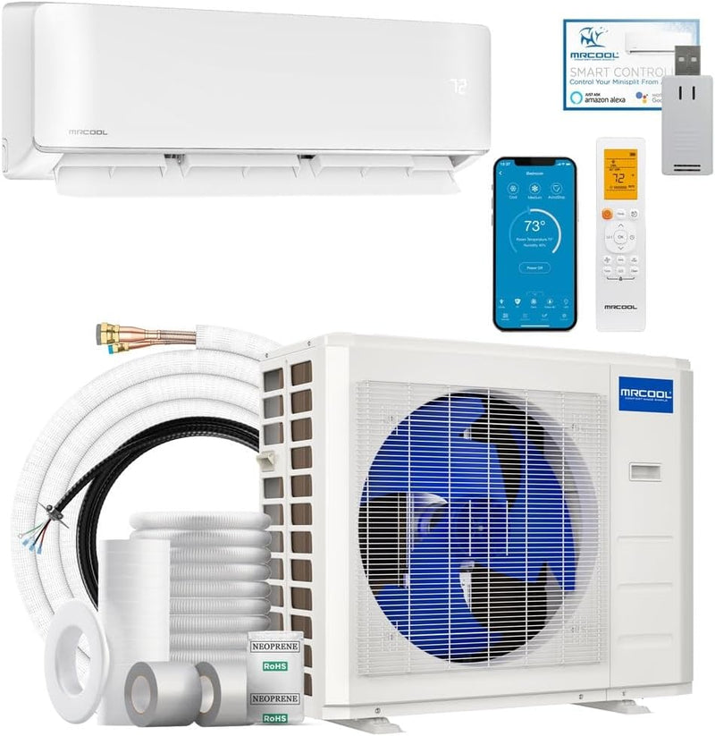 MrCool DIY 12k BTU 23.5 SEER2 Ductless Mini Split AC & Heat Pump w/ 25ft Lineset - 5th Generation - Energy Star 115v with 1 YR Labor Warranty by IWAE MRCOOL COMFORT MADE SIMPLE amazon