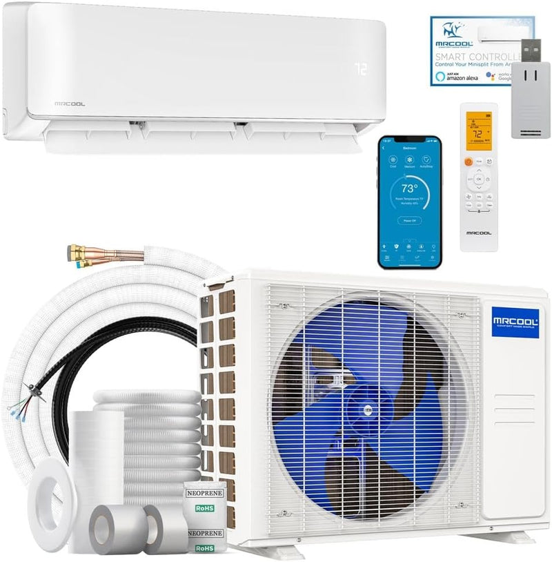 MrCool DIY 12k BTU 23.5 SEER2 Ductless Mini Split AC & Heat Pump w/ 25ft Lineset - 5th Generation - Energy Star 115v with 1 YR Labor Warranty by IWAE MRCOOL COMFORT MADE SIMPLE amazon