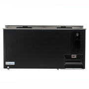 64" Powder Coated Black Stainless Steel Commercial Horizontal Bottle Cooler - CulinaryProfis