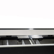 64" Powder Coated Black Stainless Steel Commercial Horizontal Bottle Cooler - CulinaryProfis
