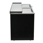 64" Powder Coated Black Stainless Steel Commercial Horizontal Bottle Cooler - CulinaryProfis
