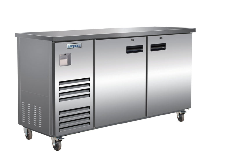 69" x 28" Swing Solid Door Stainless Steel Commercial Back Bar Refrigerator - CulinaryProfis