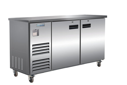 69" x 28" Swing Solid Door Stainless Steel Commercial Back Bar Refrigerator - CulinaryProfis