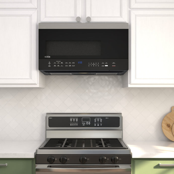 30 in. 1.6 cu.ft Over-the-Range Microwave Oven in Black (KM-MOTSC-16BSS)