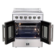 FORNO Galiano 30" Freestanding French Door Electric Range, FFSEL6917-30 FORNO