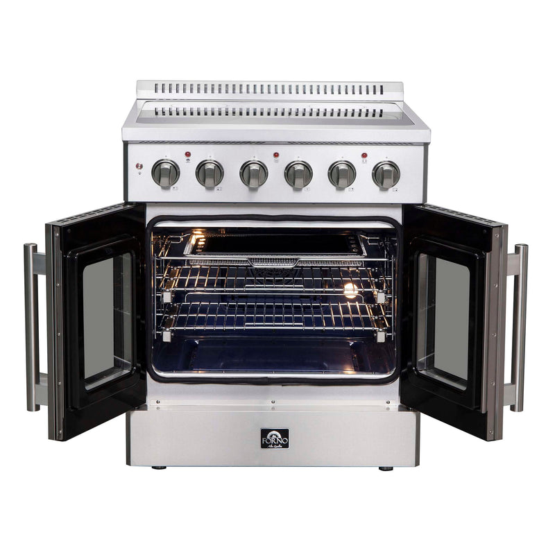 FORNO Galiano 30" Freestanding French Door Electric Range, FFSEL6917-30 FORNO