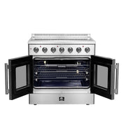 FORNO Galiano 36" Freestanding French Door Electric Range, FFSEL6917-36 FORNO