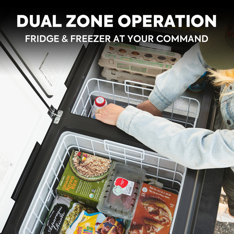 VL90ProD Dual Zone RV 12 volt Fridge Plug in Cooler | ICECO | 90 LT Inca Overland Outfitters