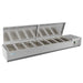 71 in. Eight Pan Refrigerated Countertop Condiment Prep Station - SCDC - 8P - SSL - CulinaryProfis