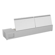 71 in. Eight Pan Refrigerated Countertop Condiment Prep Station - SCDC - 8P - SSL - CulinaryProfis