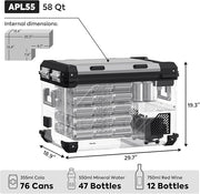 APL55 Dual Zone 12 Volt Fridge | ICECO | 55 LT Inca Overland Outfitters