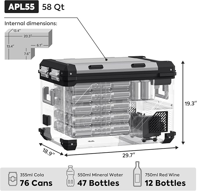 APL55 Dual Zone 12 Volt Fridge | ICECO | 55 LT Inca Overland Outfitters