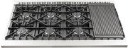 FORNO Appliance Package - 48 Inch Gas Range, 60 Inch Refrigerator, Microwave Drawer, Dishwasher, AP-FFSGS6244-48-7 FORNO