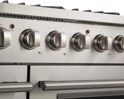 FORNO Appliance Package - 48 Inch Gas Range, 60 Inch Refrigerator, Microwave Drawer, Dishwasher, AP-FFSGS6244-48-7 FORNO