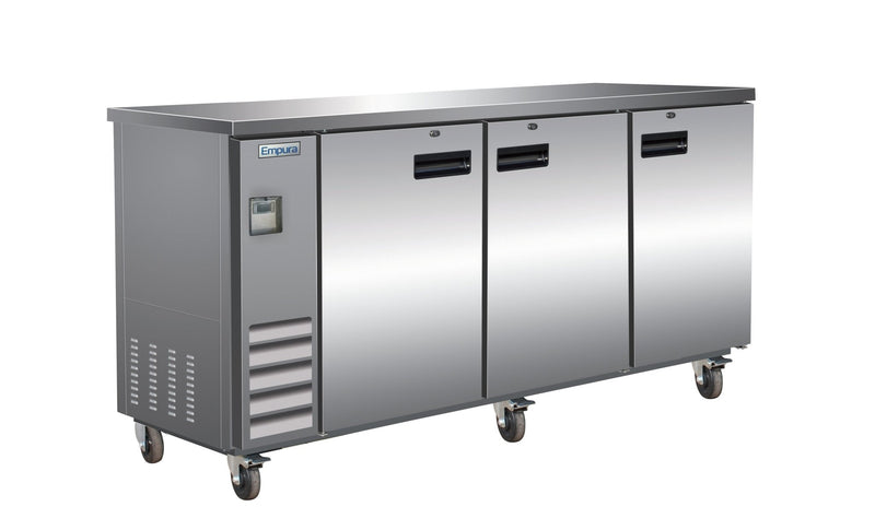 73" x 24" Swing Solid Door Stainless Steel Commercial Back Bar Refrigerator - CulinaryProfis