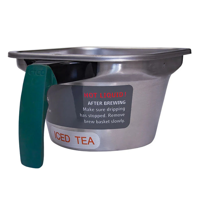 Fetco Metal Brew Basket with Green Handle – 0.110 Orifice, Iced Tea
