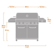 77352 | Full Stainless Propane Gas Grill Monument Grills