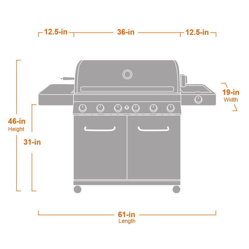 77352 | Full Stainless Propane Gas Grill Monument Grills