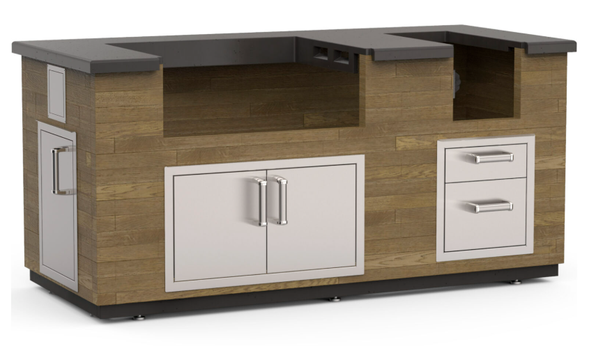 Fire Magic Reclaimed Wood 77 Inch Island Bundle