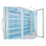 78" White Swing Commercial Glass Door Merchandiser Refrigerator - 67 cu ft - CulinaryProfis