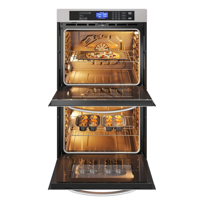 5 cu. ft. Stainless-Steel Premium Convection Double-Unit Wall Oven, KM-WO30D-SS.