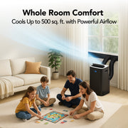 Whynter ARC-1280MX 13,000 BTU Dual Hose Inverter Portable Air Conditioner with Dehumidifier, WiFi, Remote Control – Cools Up to 500 sq. ft. (Black) Whynter