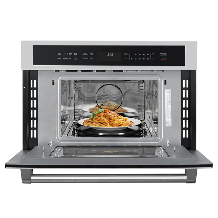30 in. Built-In Microwave with Convection Oven and Air Fryer, 1.6 cu. ft. Capacity in Stainless-Steel (KM-CWO30-SS)
