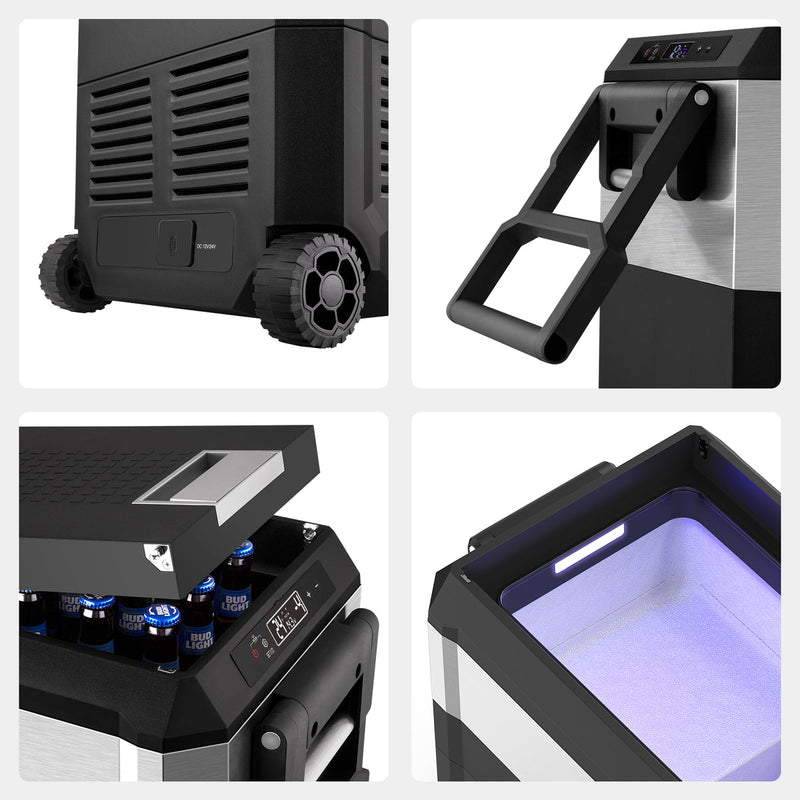 JP40 PRO Single Zone Portable Freezer With Cover - Silver | ICECO | 40 LT Inca Overland Outfitters