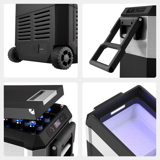 JP40 Pro Dual Zone Wheeled Portable Freezer- Golden | ICECO | 40 LT Inca Overland Outfitters