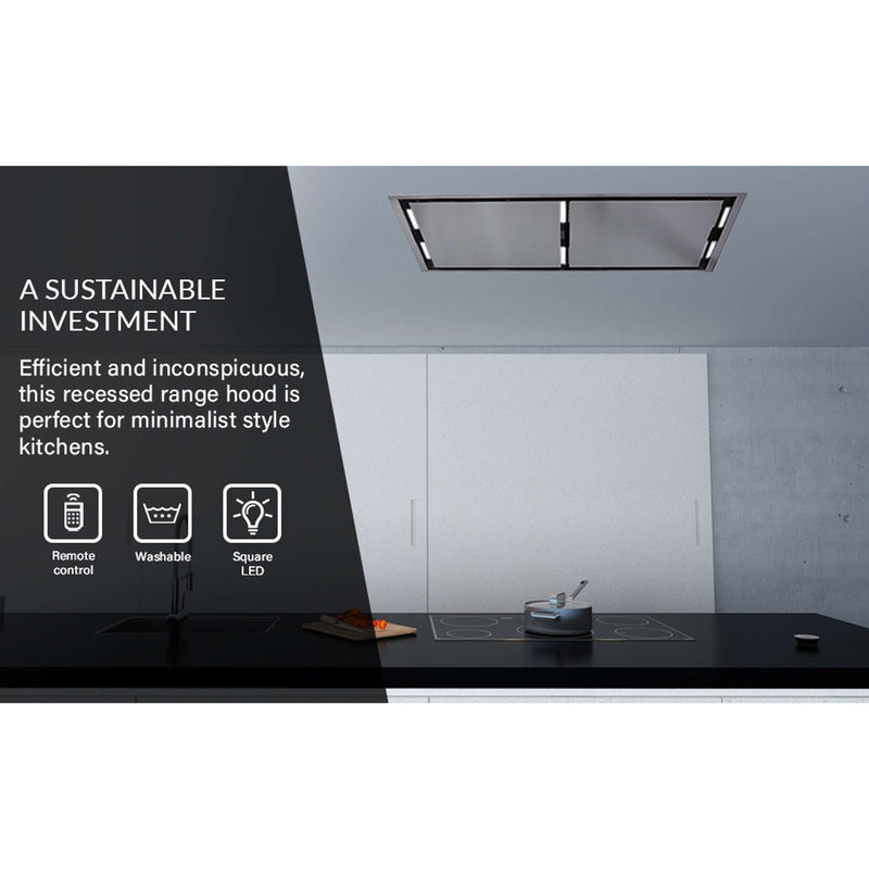 FORNO Arezzo - 44" Ceiling Range Hood with Perimetric Heat, Odor, Gases and Steam  Air Capture, FRHRE5312-44 FORNO