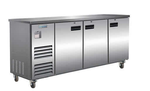 90" x 28" Swing Solid Door Stainless Steel Commercial Back Bar Refrigerator - CulinaryProfis