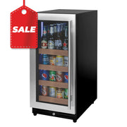 15" Wide Reserva Series Stainless Steel Left Hinge Beverage Center Allavino