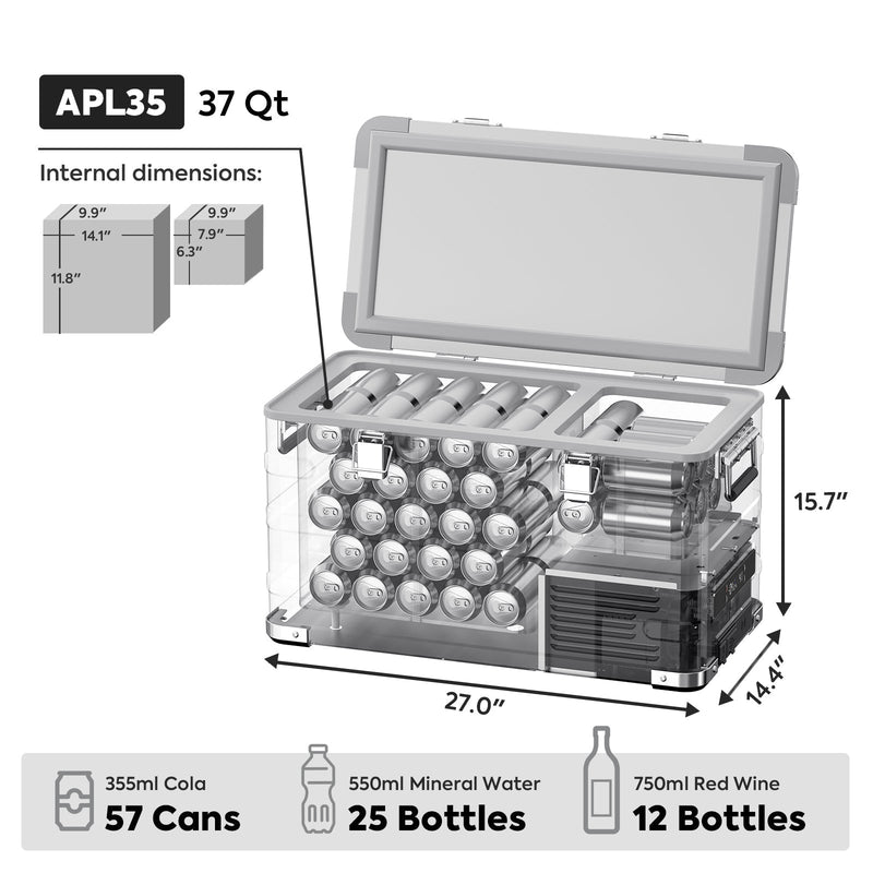 APL35 Dual Zone Aluminum Fridge refrigerator| ICECO | 35 LT Inca Overland Outfitters