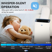 Whynter ARC-1030WN Portable Air Conditioner 12,000 BTU – Inverter, Dual Hose, WiFi, Dehumidifier | Cools Up to 500 sq. ft. Whynter
