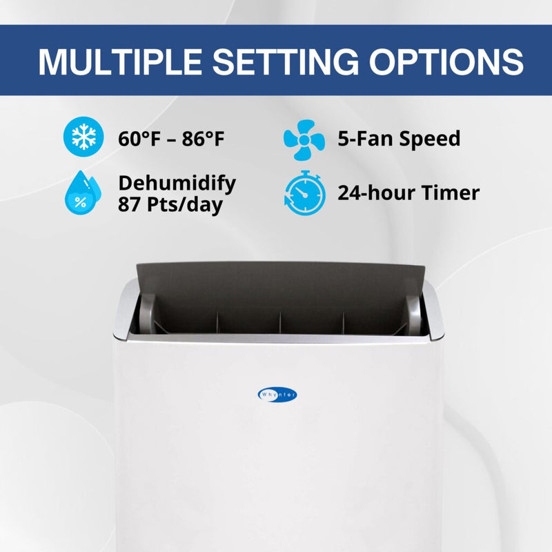Whynter ARC-1230WNH Portable Air Conditioner 14,000 BTU – Inverter, Dual Hose, WiFi, Heater | Cools & Heats Up to 600 sq. ft.