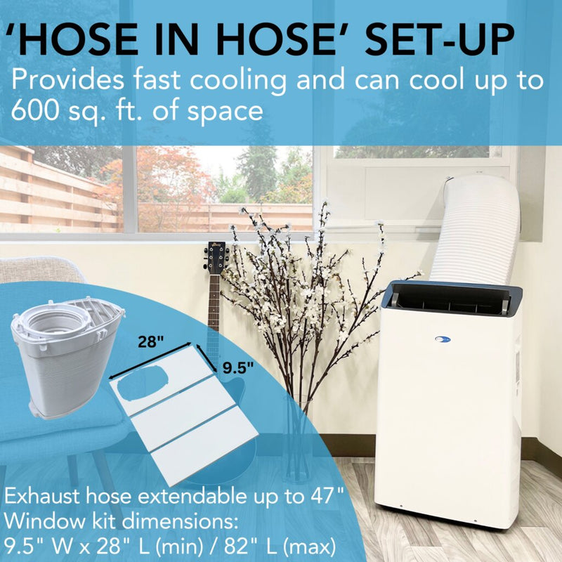 Whynter ARC-1030WN Portable Air Conditioner 12,000 BTU – Inverter, Dual Hose, WiFi, Dehumidifier | Cools Up to 500 sq. ft. Whynter