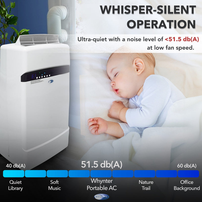Whynter ARC-12SDH Portable Air Conditioner 12,000 BTU – Dual Hose, Heater, Dehumidifier | Cools & Heats Up to 400 sq. ft. Whynter