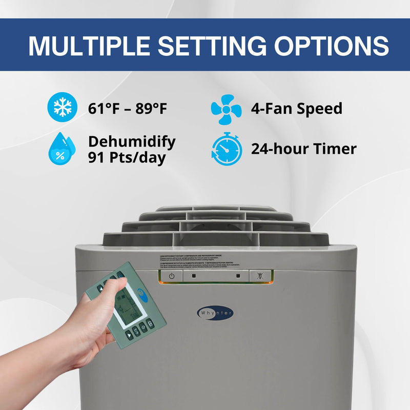 Whynter ARC-131GD Portable Air Conditioner 13,000 BTU – Dual Hose, Dehumidifier | Cools Up to 420 sq. ft.