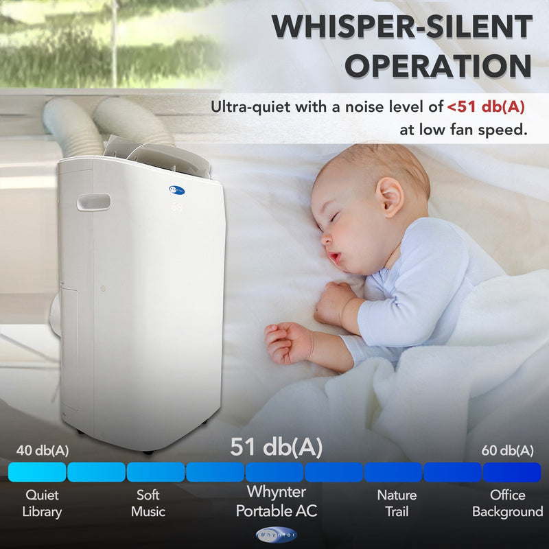 Whynter ARC-147WF Portable Air Conditioner 14,000 BTU – Dual Hose, Dehumidifier | Cools Up to 500 sq. ft. Whynter