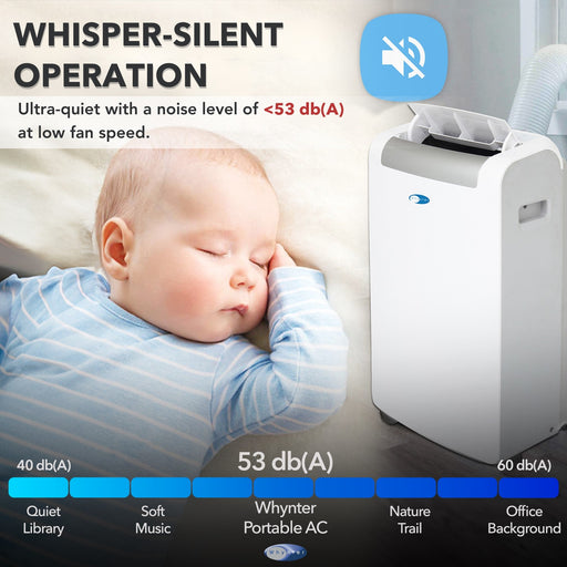 Whynter ARC-148MS Portable Air Conditioner 14,000 BTU – Single Hose, Dehumidifier | Cools Up to 500 sq. ft. Whynter