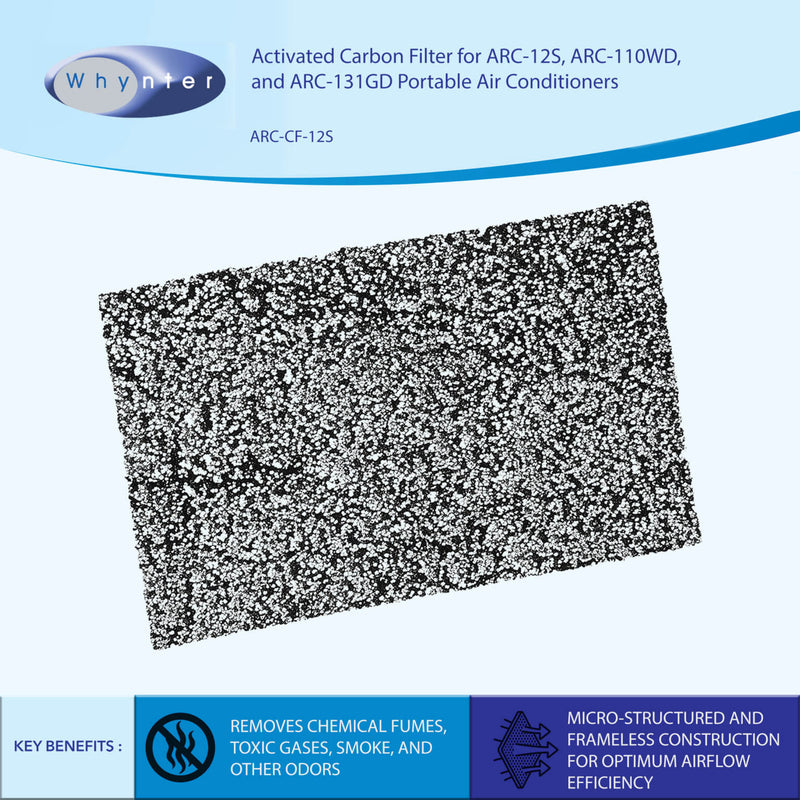 Whynter Activated Carbon Filter for Models ARC-12S, ARC-110WD, ARC-131GD Whynter