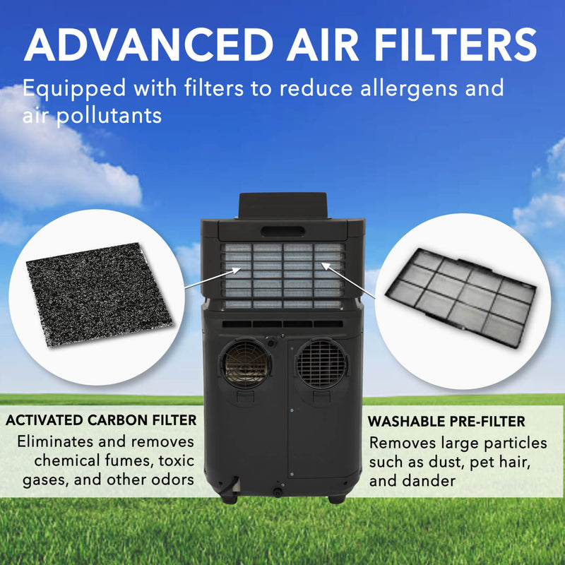 Whynter ARC-122DS Portable Air Conditioner 12,000 BTU – Dual Hose, Dehumidifier | Cools Up to 400 sq. ft.