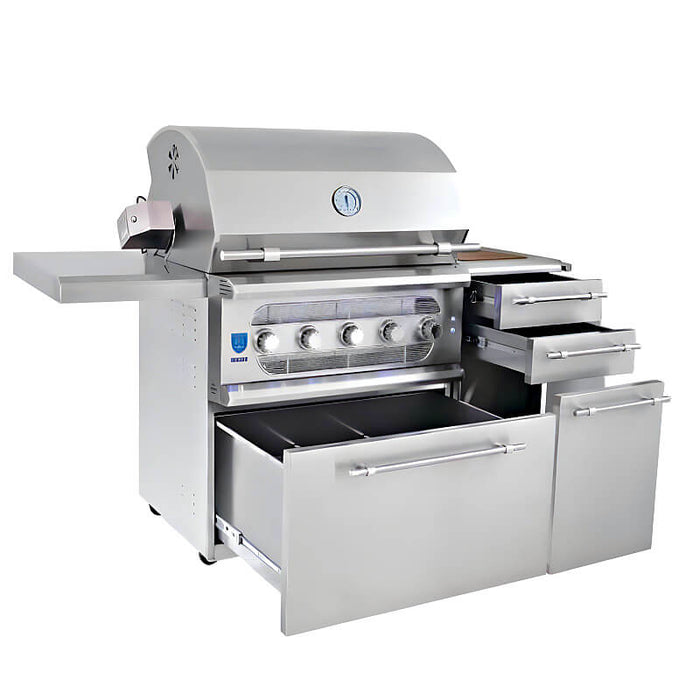 American Made Grills Muscle 36 Inch Hybrid Freestanding Grill